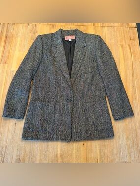 Vintage Worthington Blazer Womens Size 6 Wool Tweed Multicolor USA Made Jacket